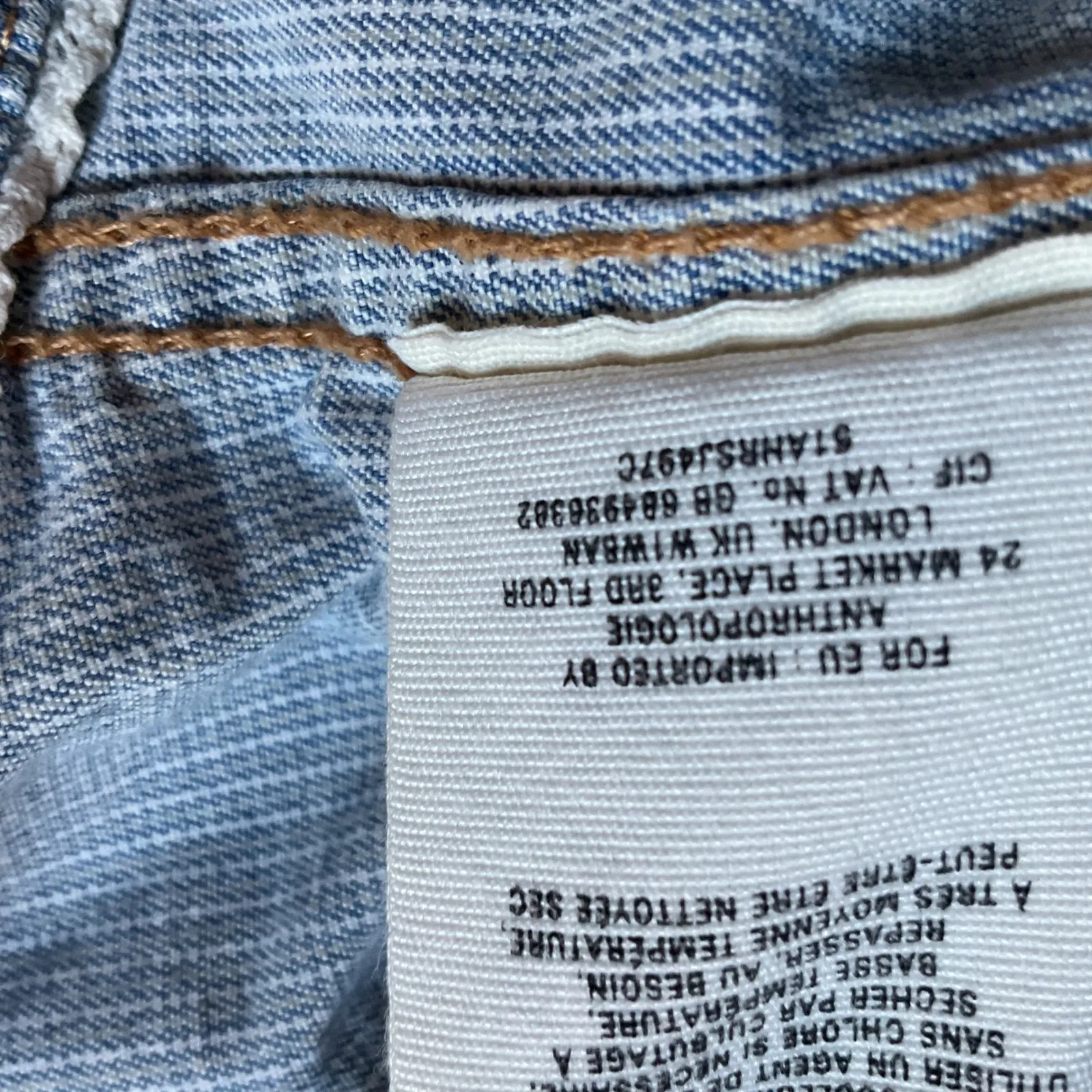 Anthropologie‎ Pilcro Letterpress Long Sleeve Railroad Striped Denim Jacket Sz M - Image 10