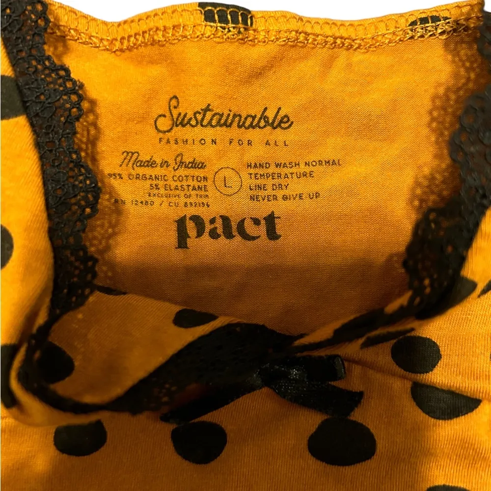 Pact orange and black cami top size large - Image 4