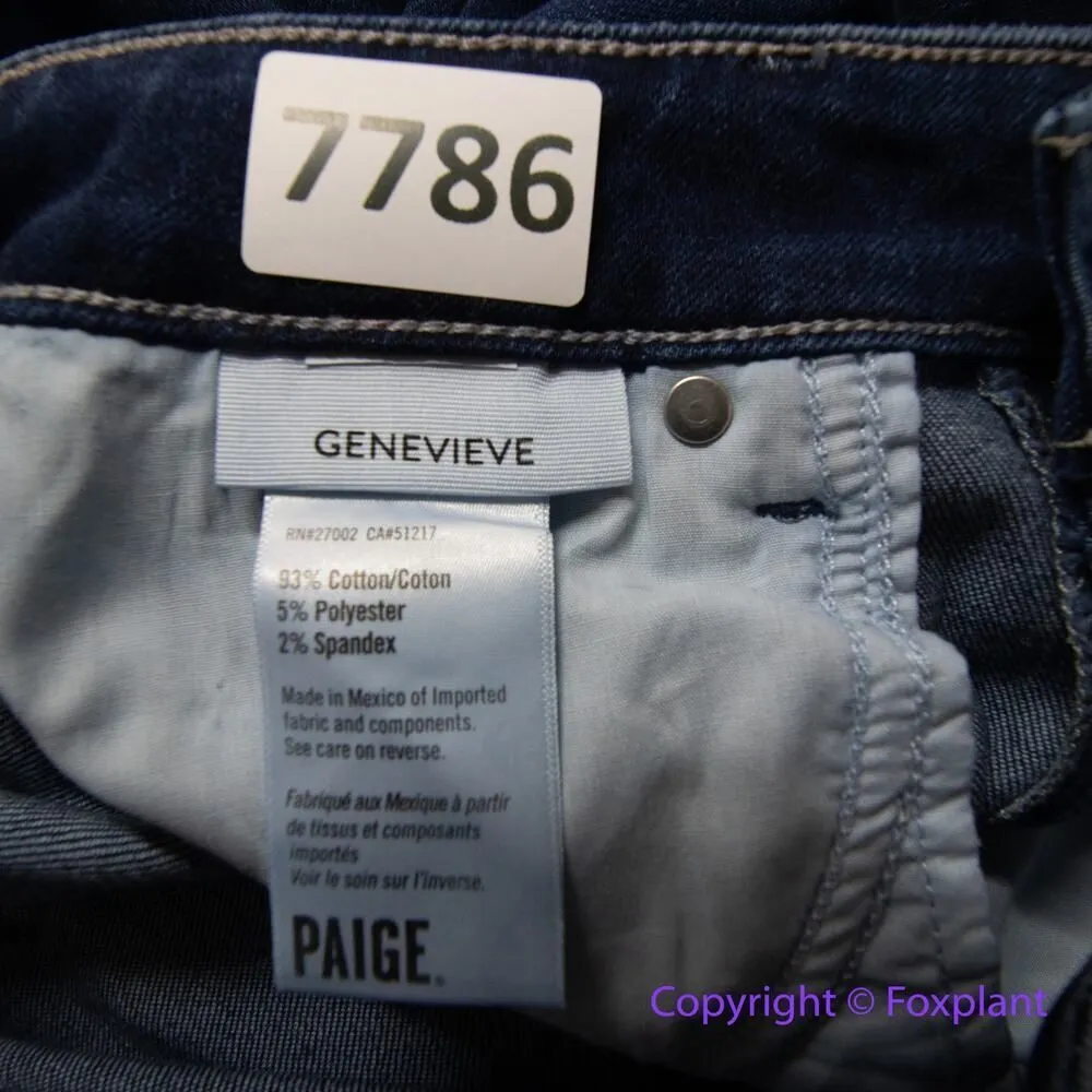 New! Paige Anthropologie Genevieve High-Rise Flare Jeans BEAMING MOON DISTRESSED - Image 15