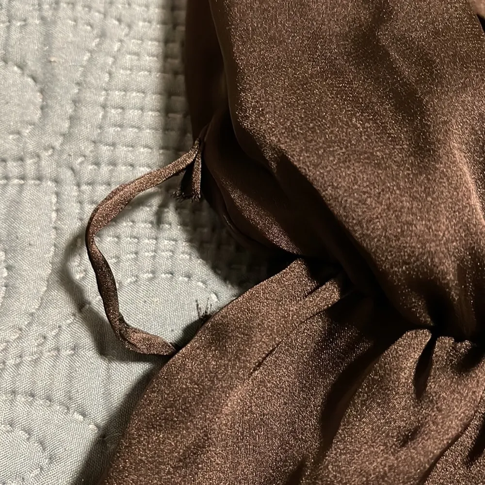 Black Long Sleeve Double Slit Sheer Dress Size M - Image 7