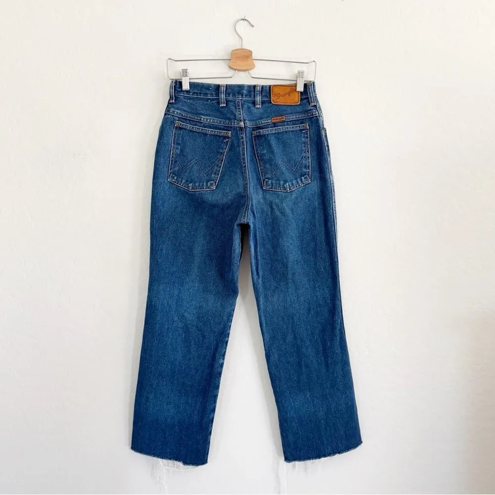 Wrangler Vintage 70’s Retro Cowgirl Talon Reworked Raw Hem Jeans Made in USA - Image 4