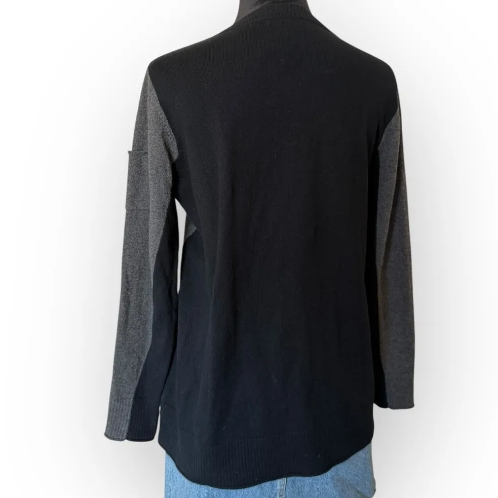 LISA TODD Heart Crewneck Sweater Cotton Cashmere Gray Pink Casual Pullover M‎ Size M - Image 4