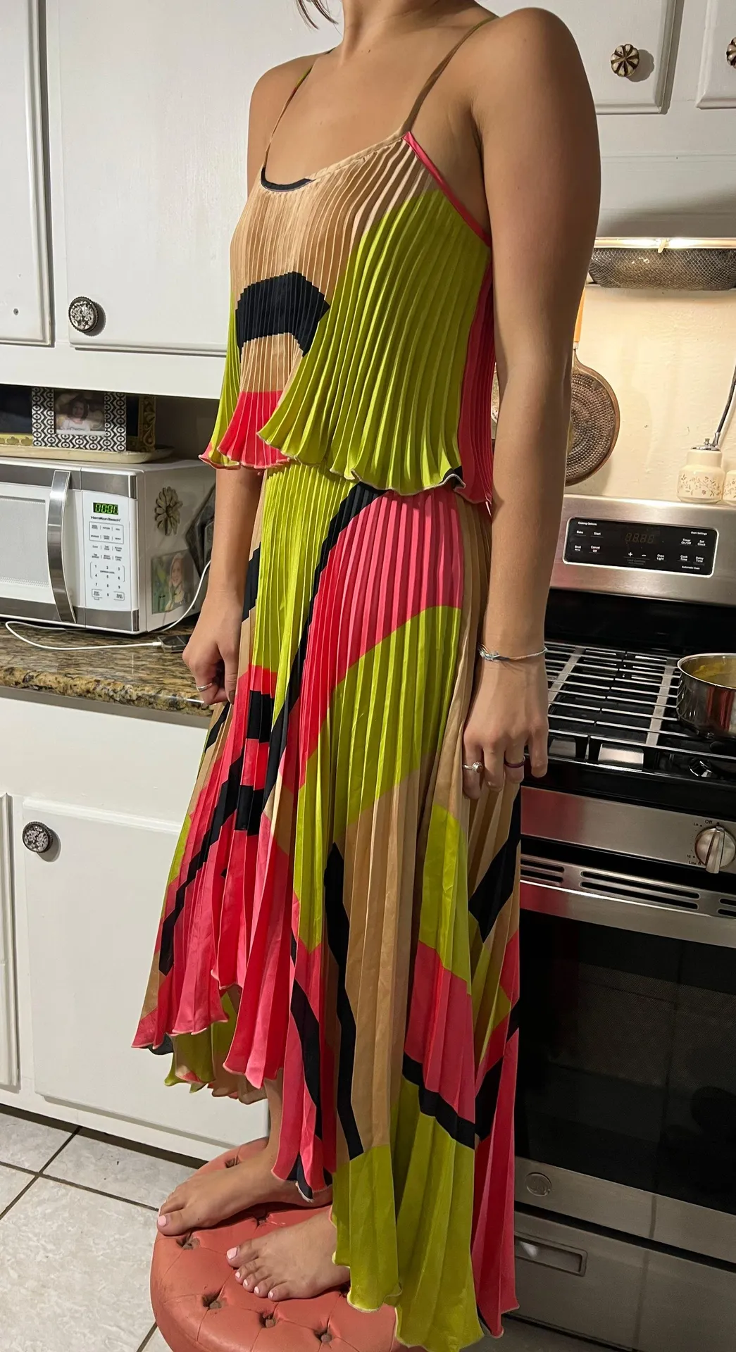 Vintage  Pleated Dress Size S - Image 2