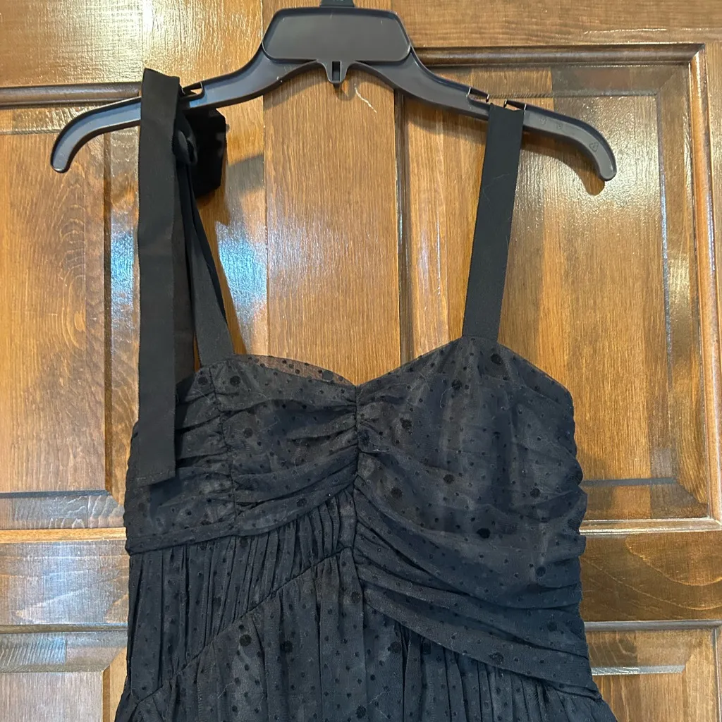 Marc Jacobs Dress Little Black Lace Ruched Origami Asymmetrical Pleats Poufy 0 - Image 4