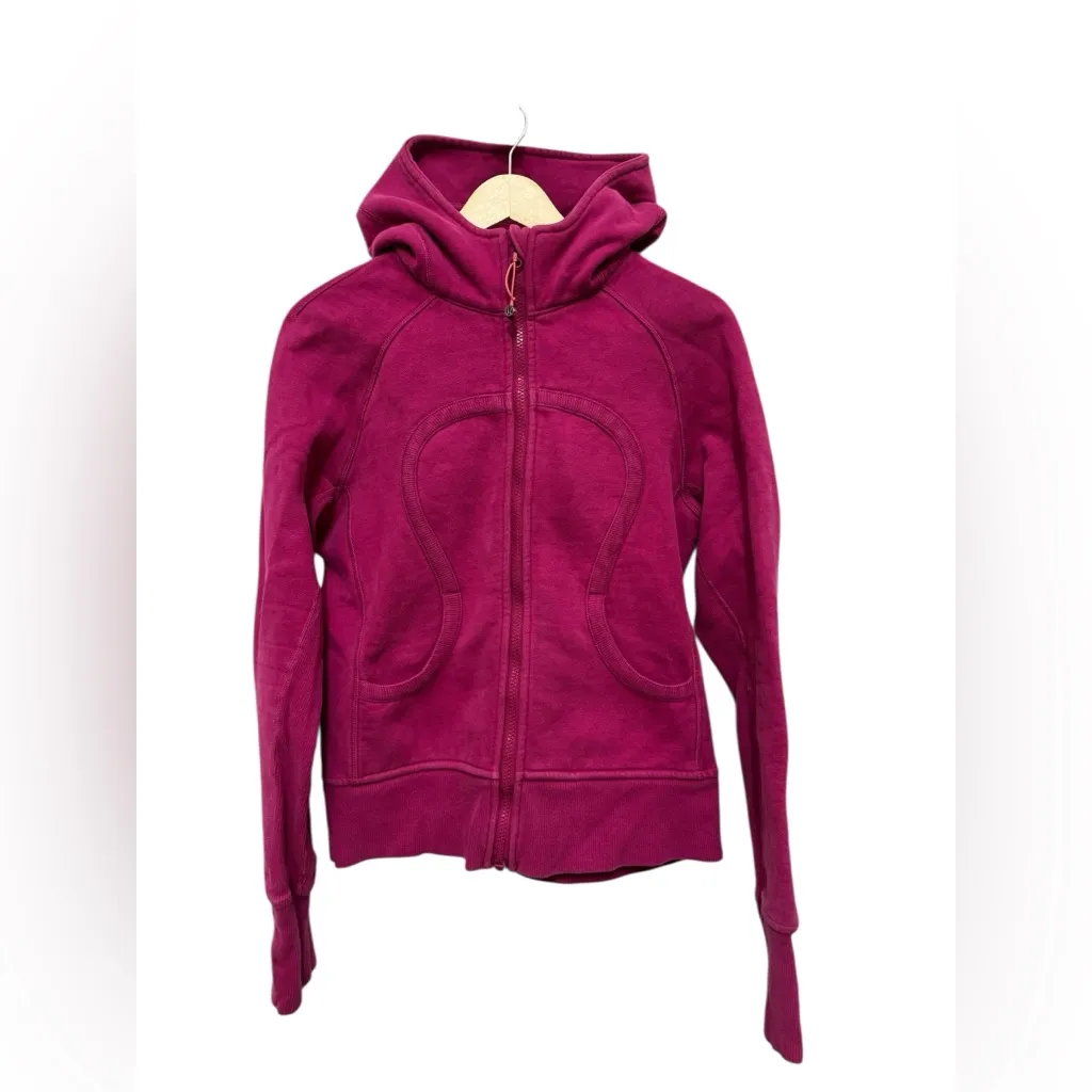 Lululemon Athletica Magenta Zip-Up Hoodie - Image 3