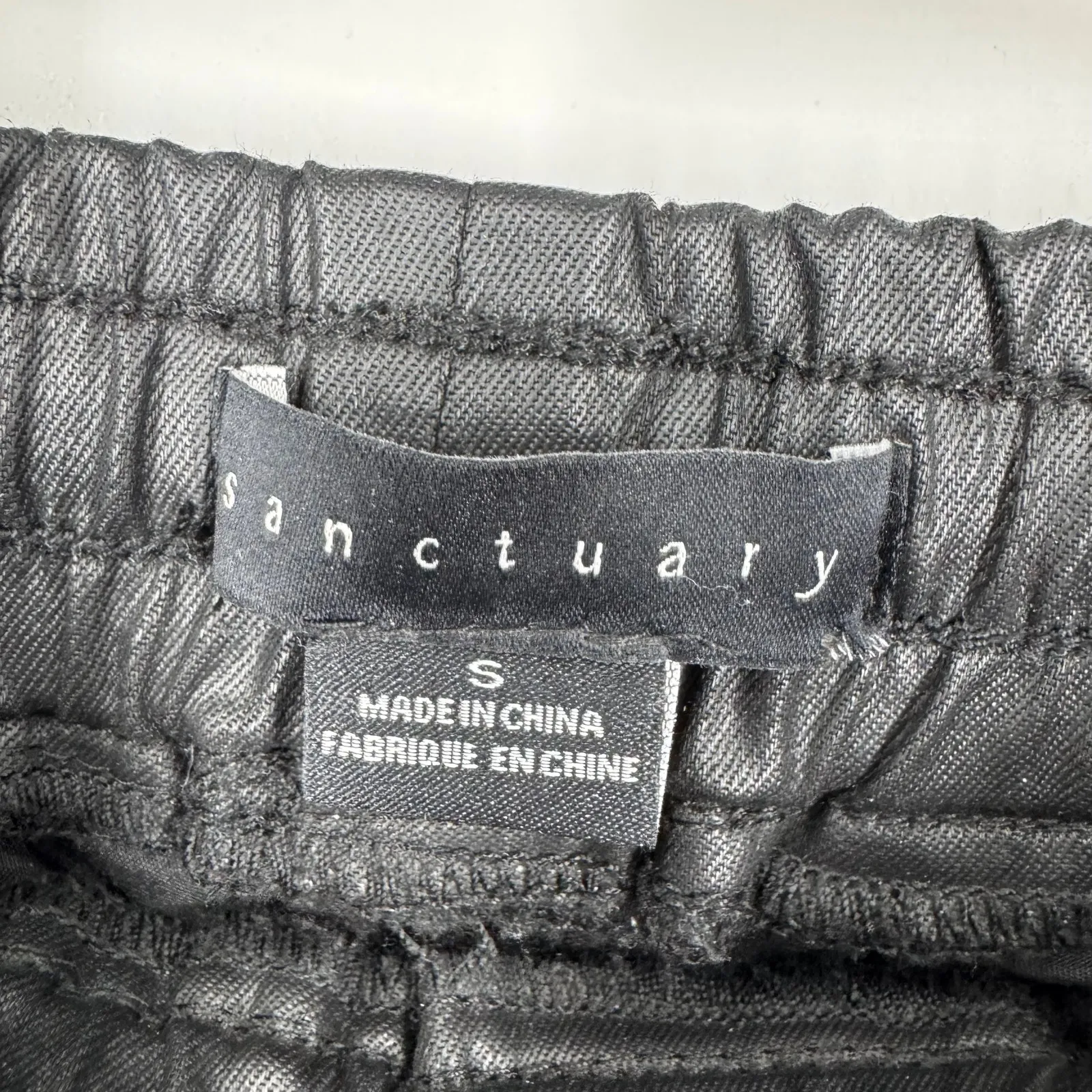 Sanctuary Black Faux Leather Jogger Pant - Image 2