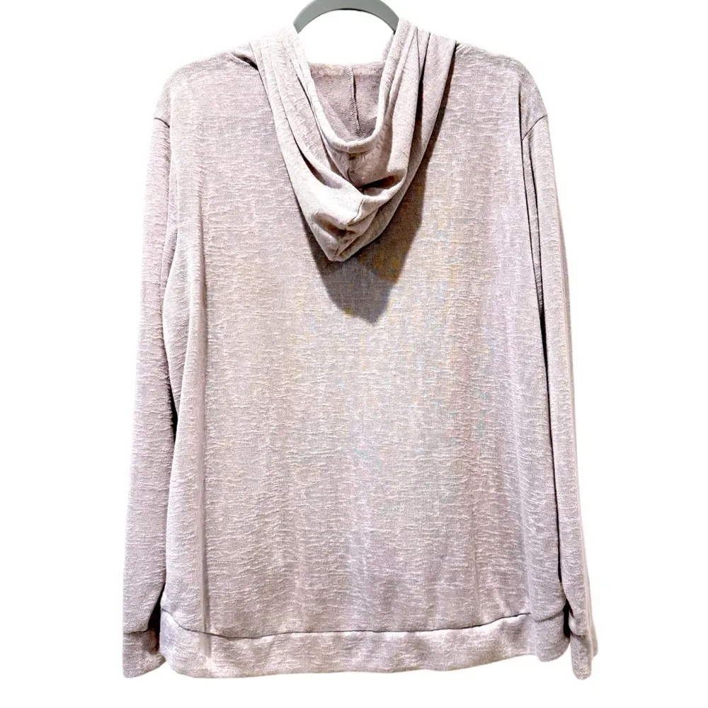 Weatherproof Lightweight Sheer Pullover Hoodie Grey with Purple Tint Size Large - Image 5