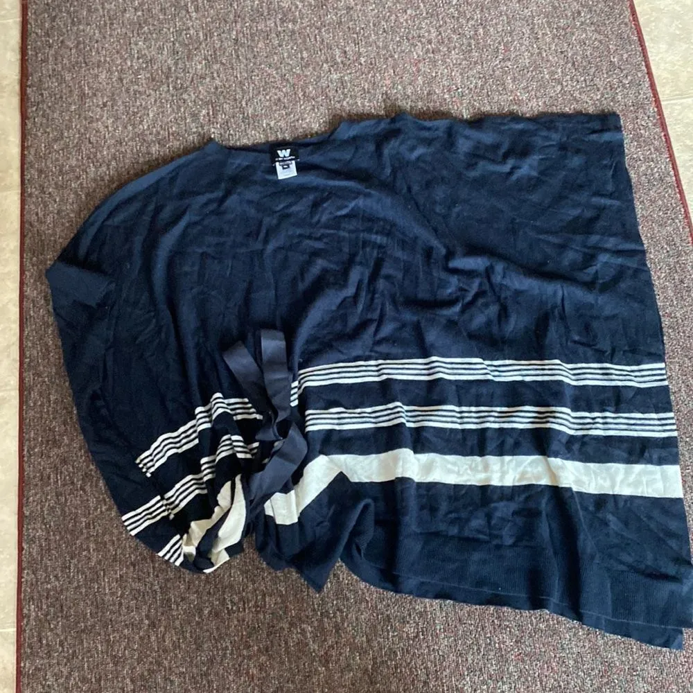 W by worth poncho style top M/L Blue Size M - Image 2