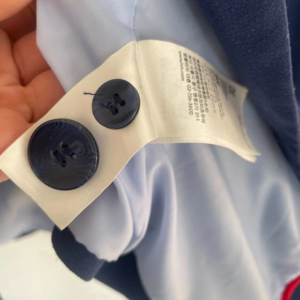 Fitted Blazer Blue Womens Size 4 - Image 9