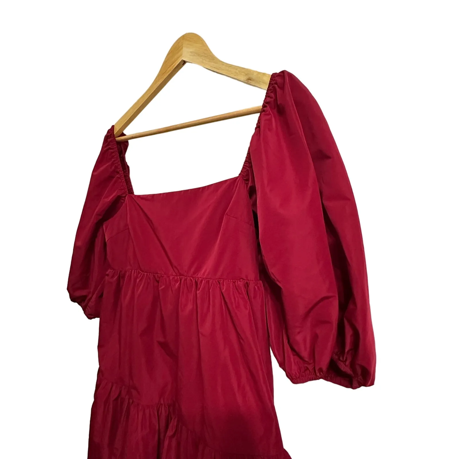 Amanda Uprichard Maisie red babydoll puff sleeve mini dress size‎ Small - Image 2