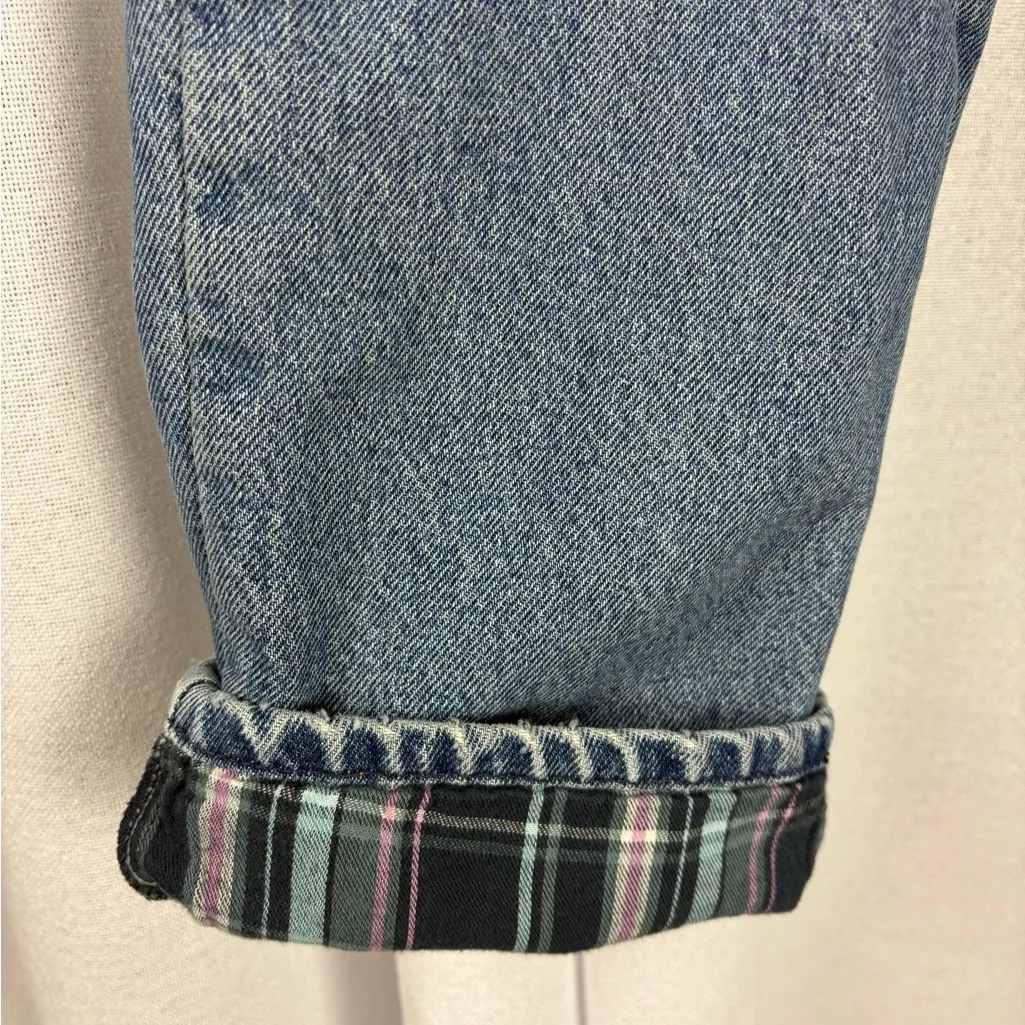 VTG 90s L.L. Bean plaid fleece lined high - Image 3