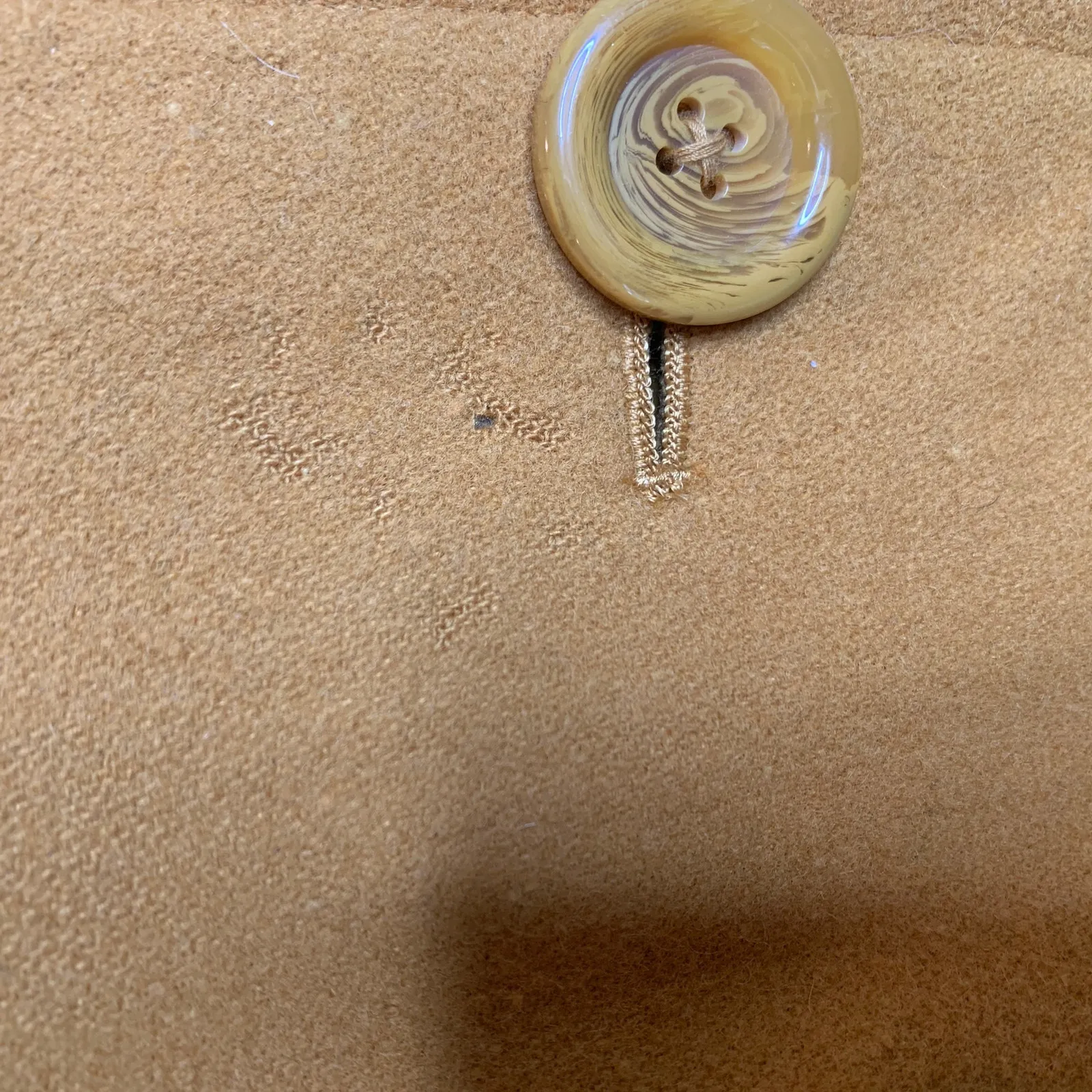 Relativity Mustard Gold PeaCoat Sz Large Double Breasted Wool Blend - Image 10