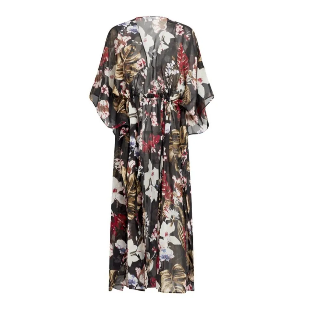 💕WALTER BAKER💕 Tulum Caftan ~ Tropical Floral Print One Size - Image 9