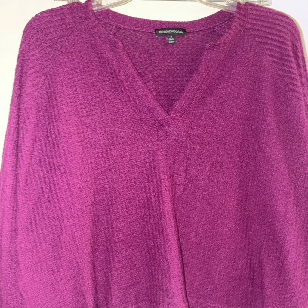 Beyond Yoga Women’s Free Style Pullover Aubergine Purple Size Small Athletic Top - Image 3