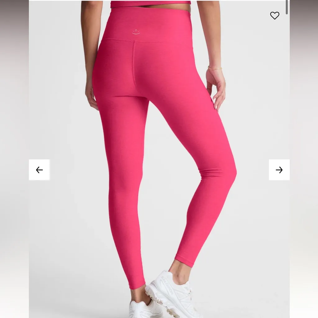 Beyond Yoga Spacedye At Your Leisure High Waisted Midi Legging Small Vivid Pink - Image 2