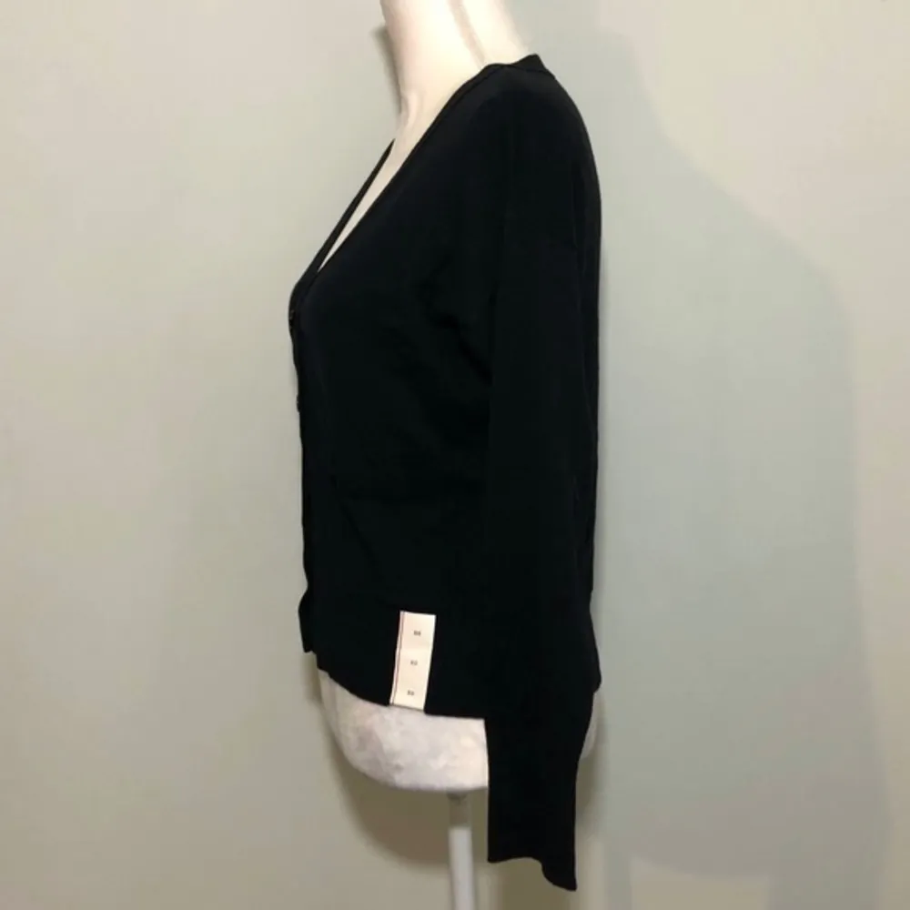 NWOT Black Knit Cardigan Sweater Button Up New - Image 5