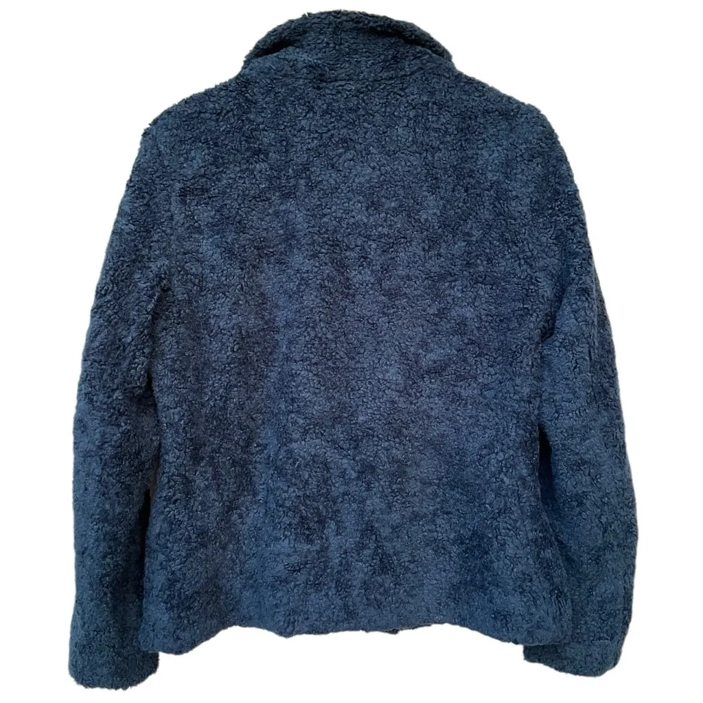 Pendleton Deep Pile Soft Sherpa Jacket Medium Blue‎ Green Night Watch Pla… - Image 2