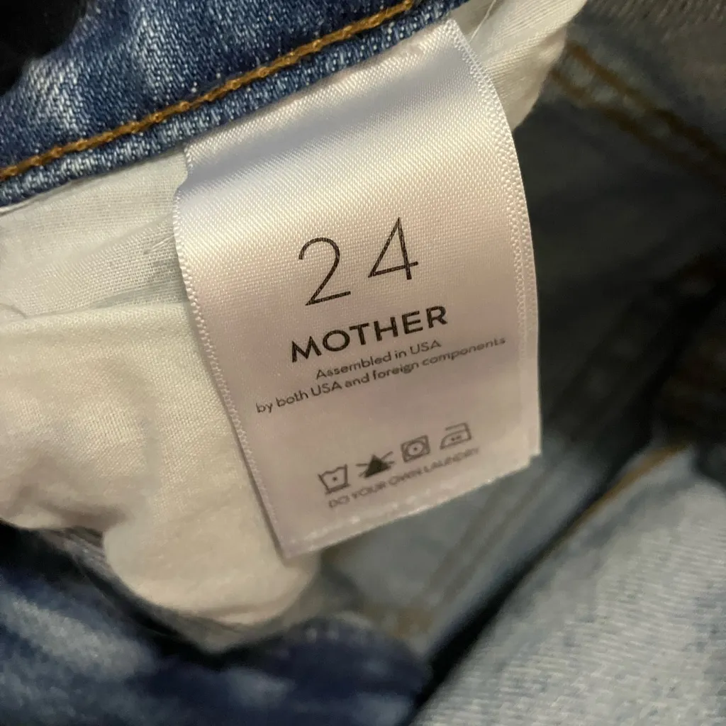 Mother Denim Snacks Double Stack Ankle Delicious Memories Blue Size 24 - Image 2