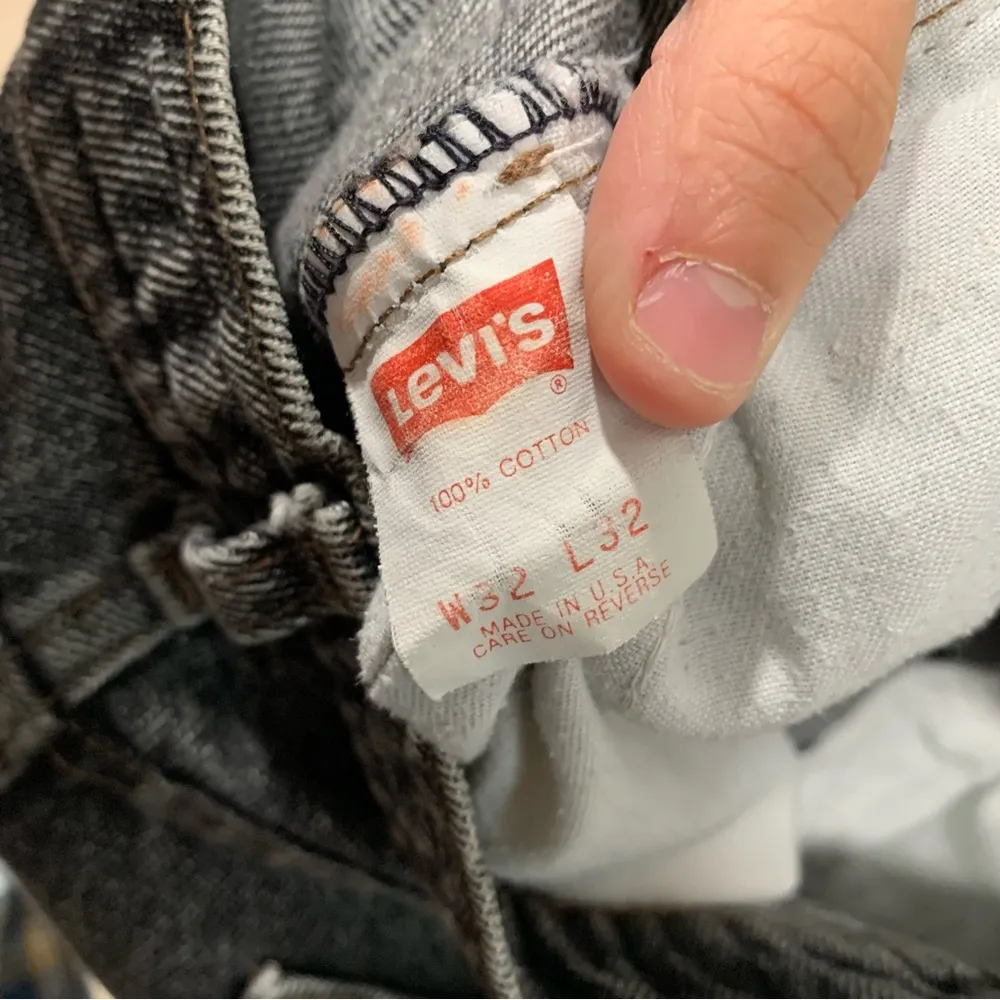 Vintage Levi’s Silvertab Made In USA Jeans Faded Black Taper Skinny 32X32 - Image 8