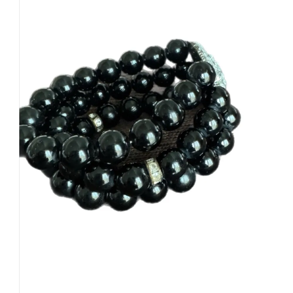 3 Strand Beaded Bracelet With Rhinestones - Image 5