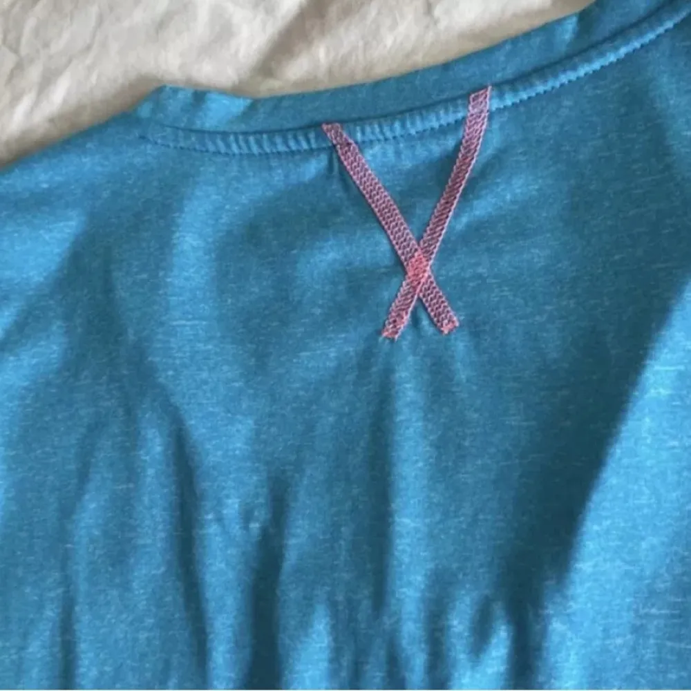 Activewear Short Sleeve T-Shirt Workout Top Bright Blue Small EUC - Image 9