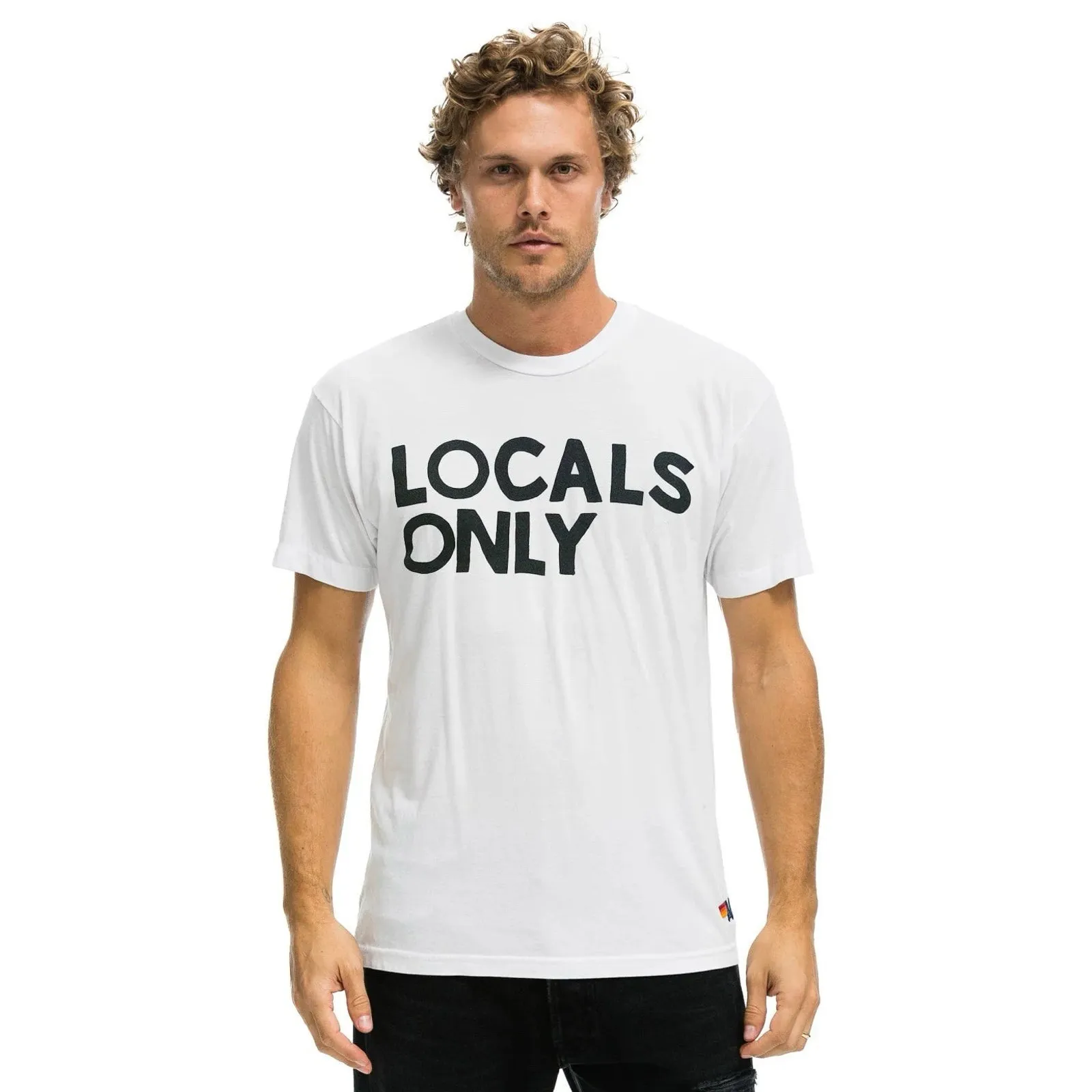 AVIATOR NATION AV Locals Only Tee Shirt T-Shirt White Unisex Size Large NEW - Image 3