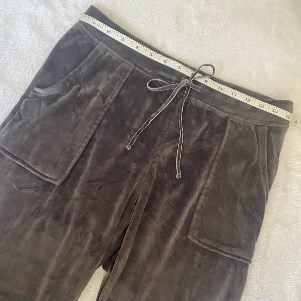 House of Harlow 1960 x Nicole Richie Gray Velour Jogger Pants Size M - Image 8
