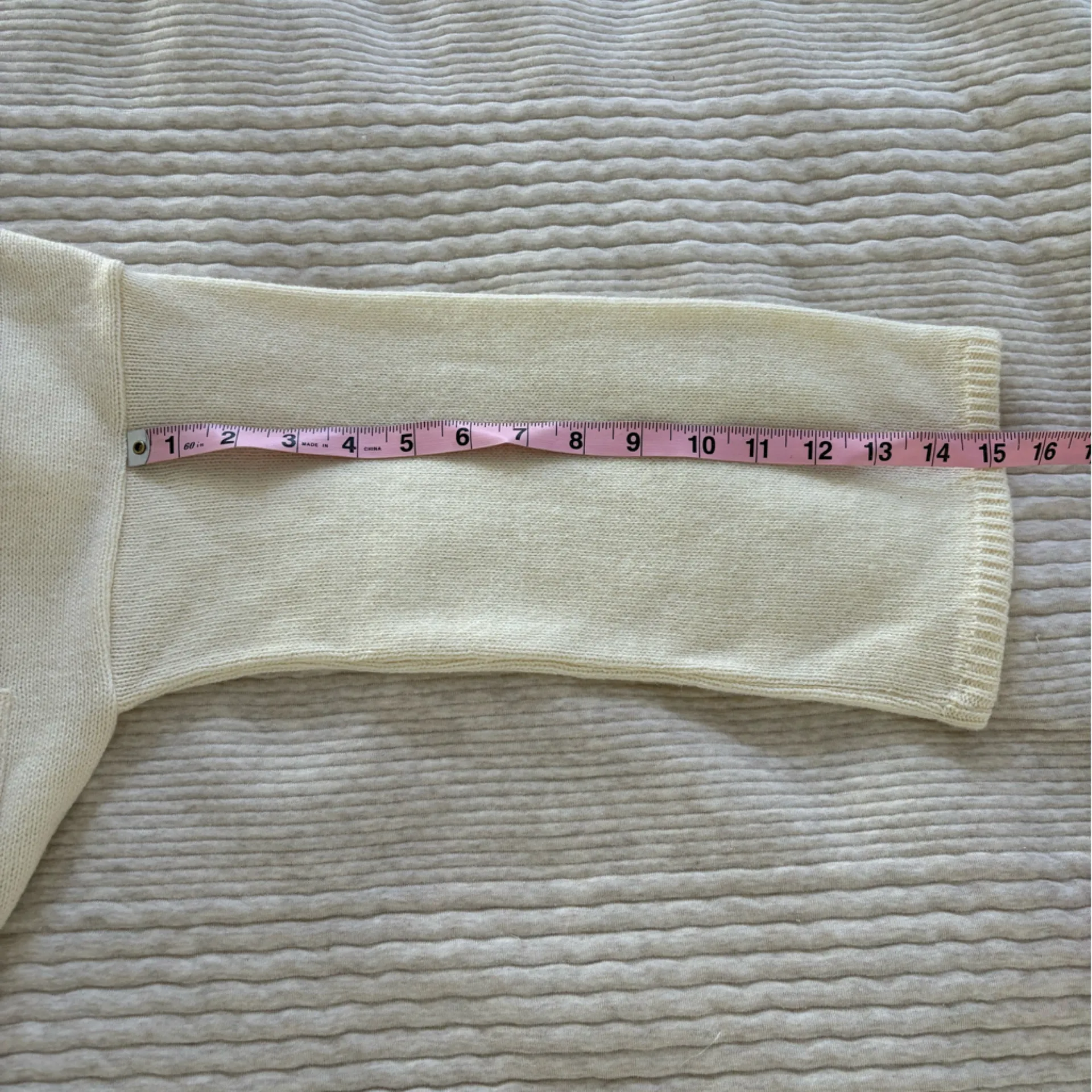 Vintage Sidney Gould “it’s pure Gould” Wool‎ and Acrylic Cream Women’s Sweater Size L - Image 3