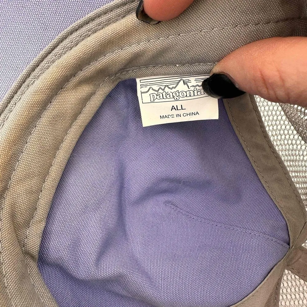 Patagonia Lavender Unisex Logo Patch Adjustable Strap Mesh Hat One Size - Image 8