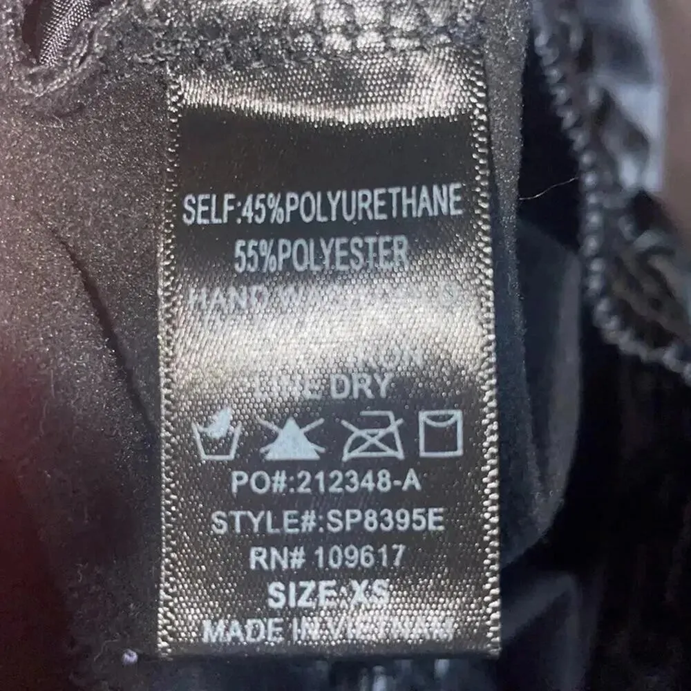 21 Saints Women’s Sz XS Faux Leather Jogger Pants Black High Rise - Image 6