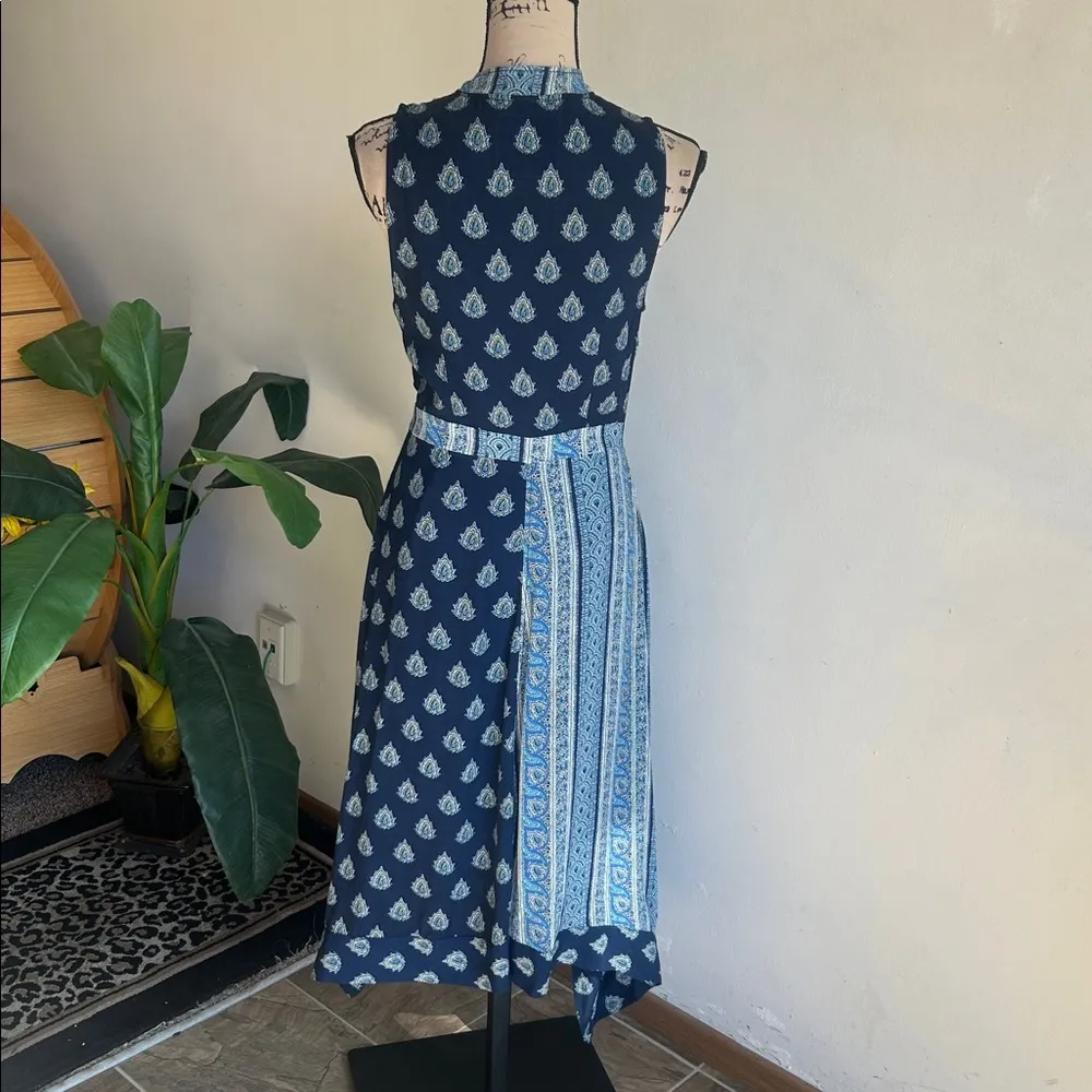 Anthropologie Maeve Eclipsed Paisley Midi Dress Handkerchief Hem Size 2 - Image 10