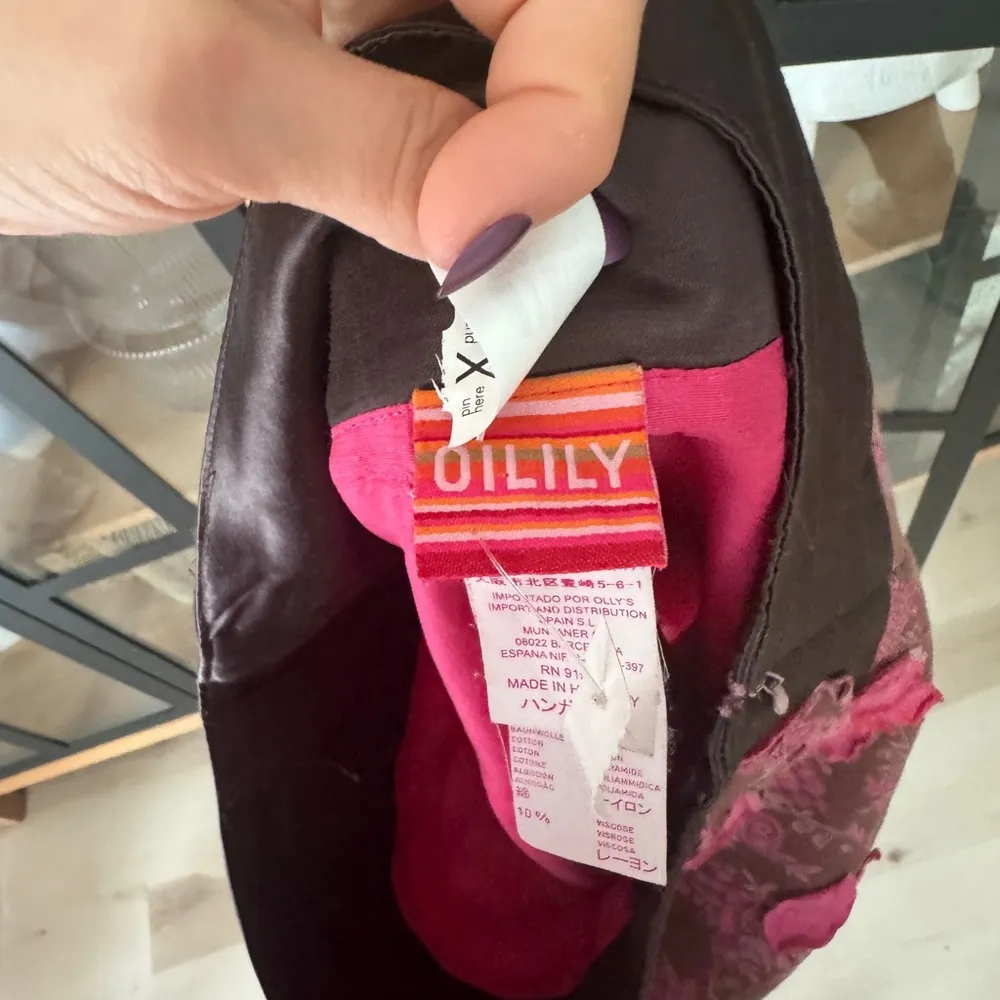 Vintage Y2K Oilily Patchwork Skirt midi Floral Boho Appliqué deadstock print Pink Size M - Image 4