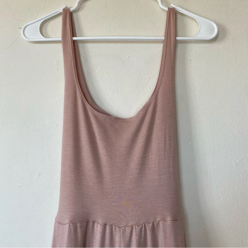 REFORMATION Jeans Mary Tencel Midi Tank Dress Fabric Belt Blush Pink Sz Small - Image 2
