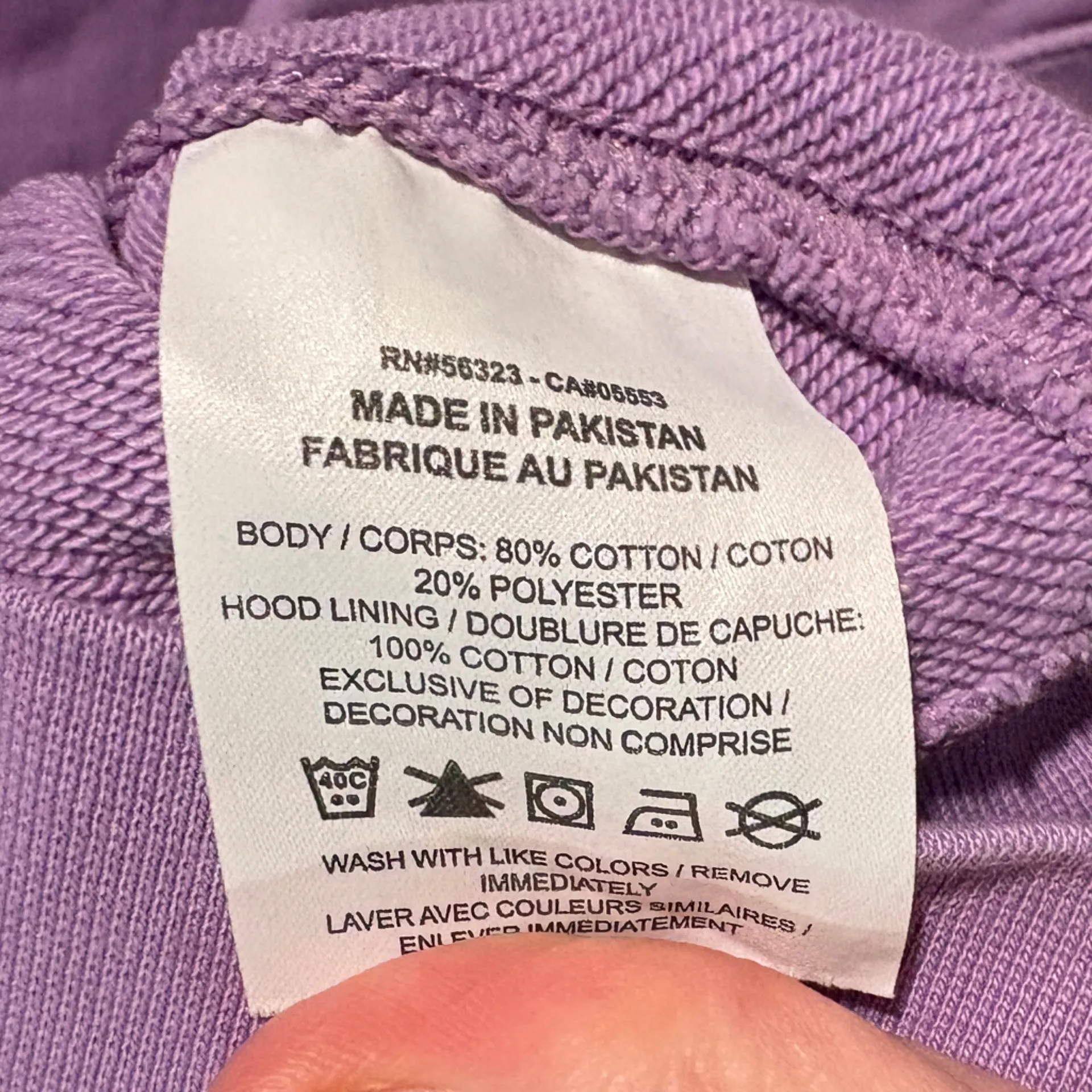 Nike NWS Essentials Purple Hoodie- Size Medium - Image 4