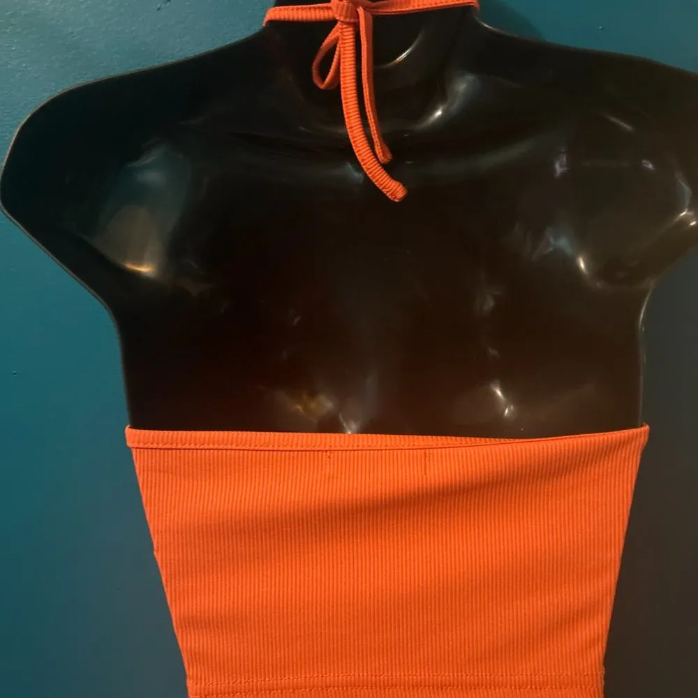 5 for $20 tops sale!! Tie Back Crop Halter Top - Image 3