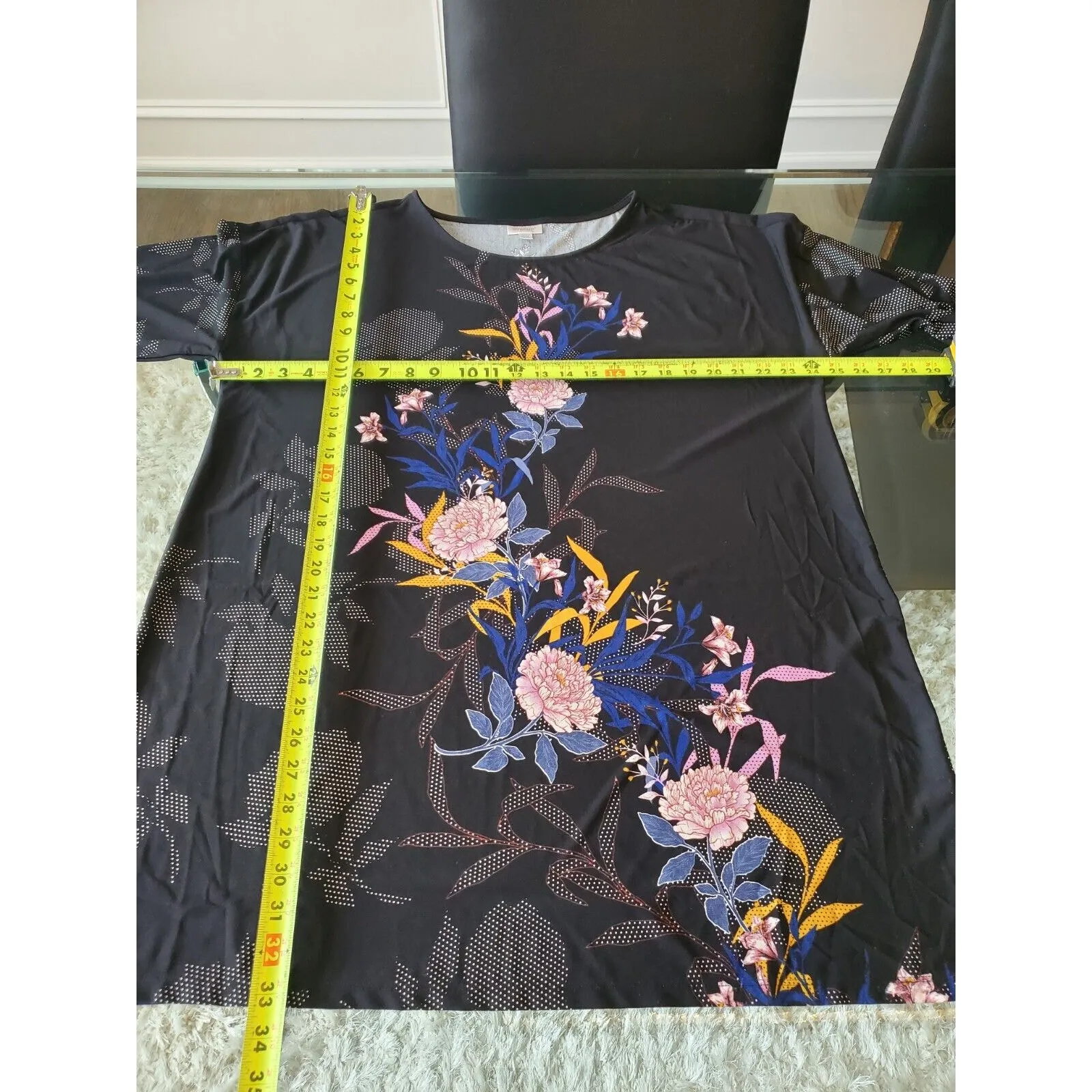 Avenue Women Black Polyester Round Neck Long Sleeve Casual Top Blouse Size 18/20 - Image 13