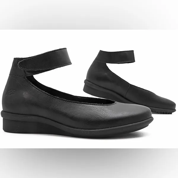 Loints of Holland Sydney Black Leather Shoes Size 38 Mary Jane - Image 2