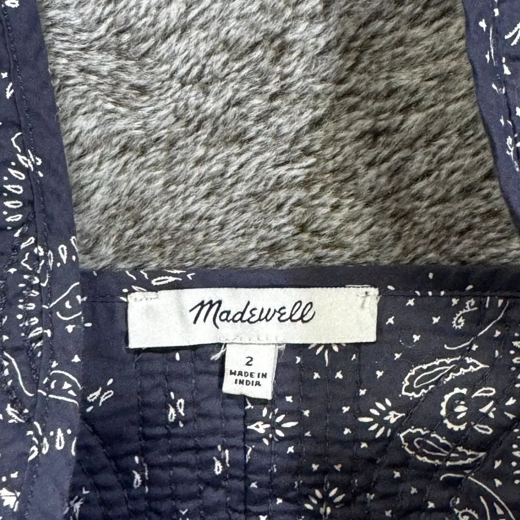 Madewell Quilted Sweetheart Crop Top Sz 2 - Image 5