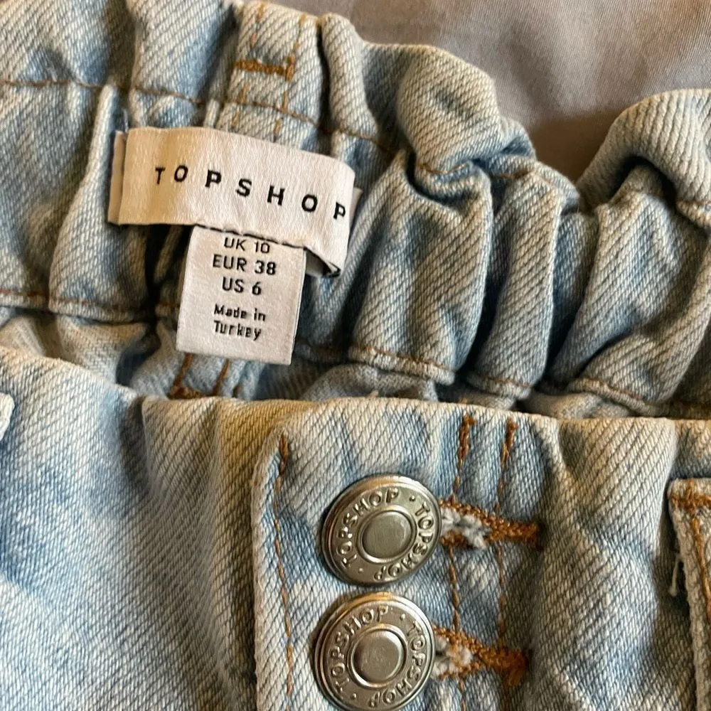 Paperbag Denim Miniskirt - Image 5