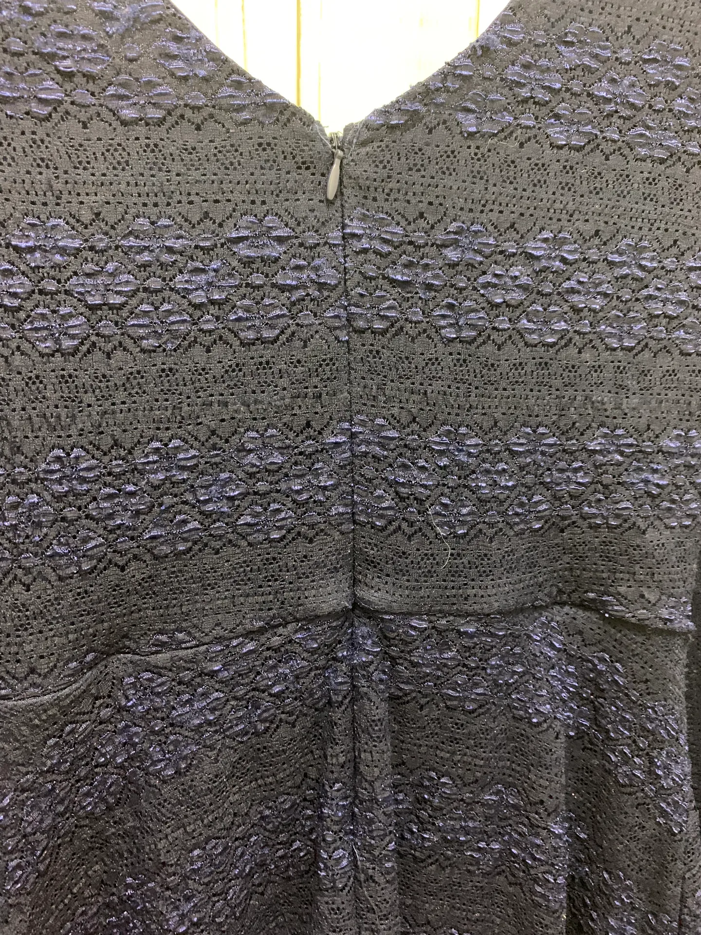 Love Reign Navy Floral Lace Bell Sleeve Dress - Image 5