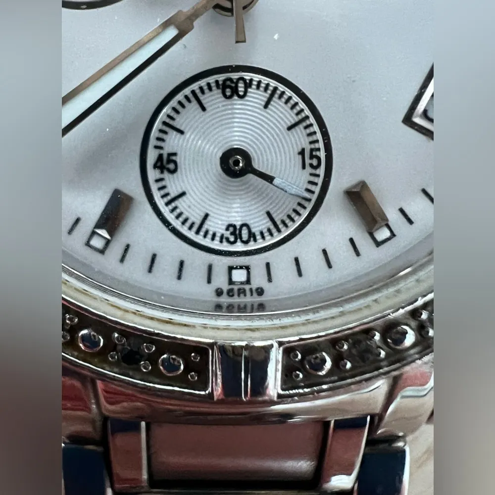 Bulova Diamond Chronograph Ladies Watch Mother of Pearl Dial Stainless Bracelet - Image 8