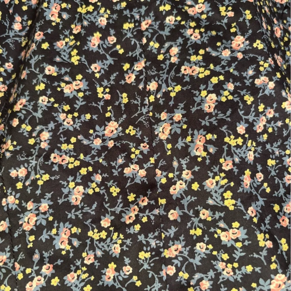 Paula Cahen D’Anver Belted Ditsy Floral Argentina Trench Coat Sz 2 Blue Lined - Image 6