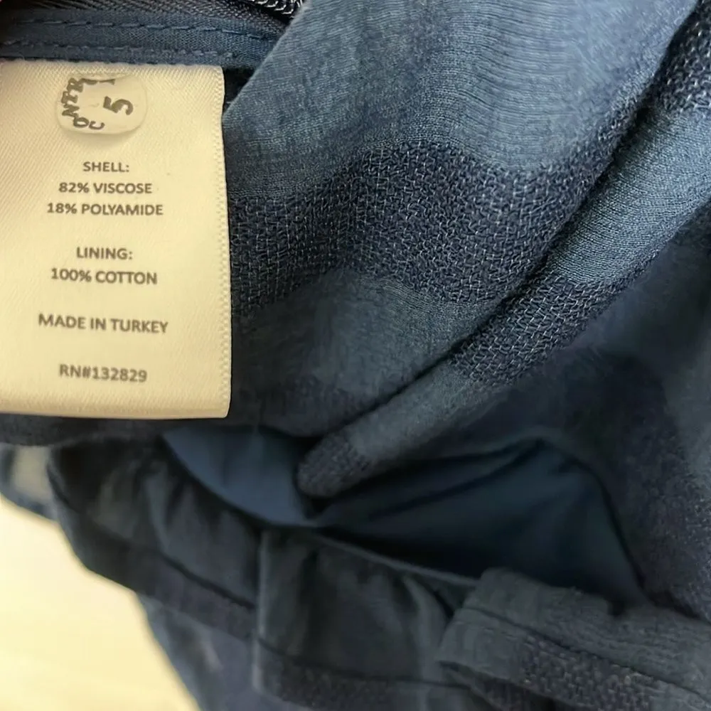 Tularosa Revolve women’s Florence navy striped ruffle cropped jumpsuit size S - Image 8