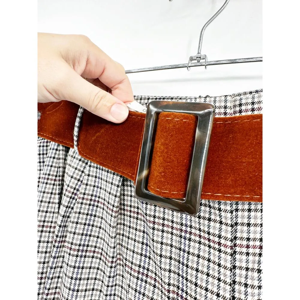 Cara Cara Soho Pants in Hannon Plaid Turtledove Tweed 16 NEW Brown - Image 6