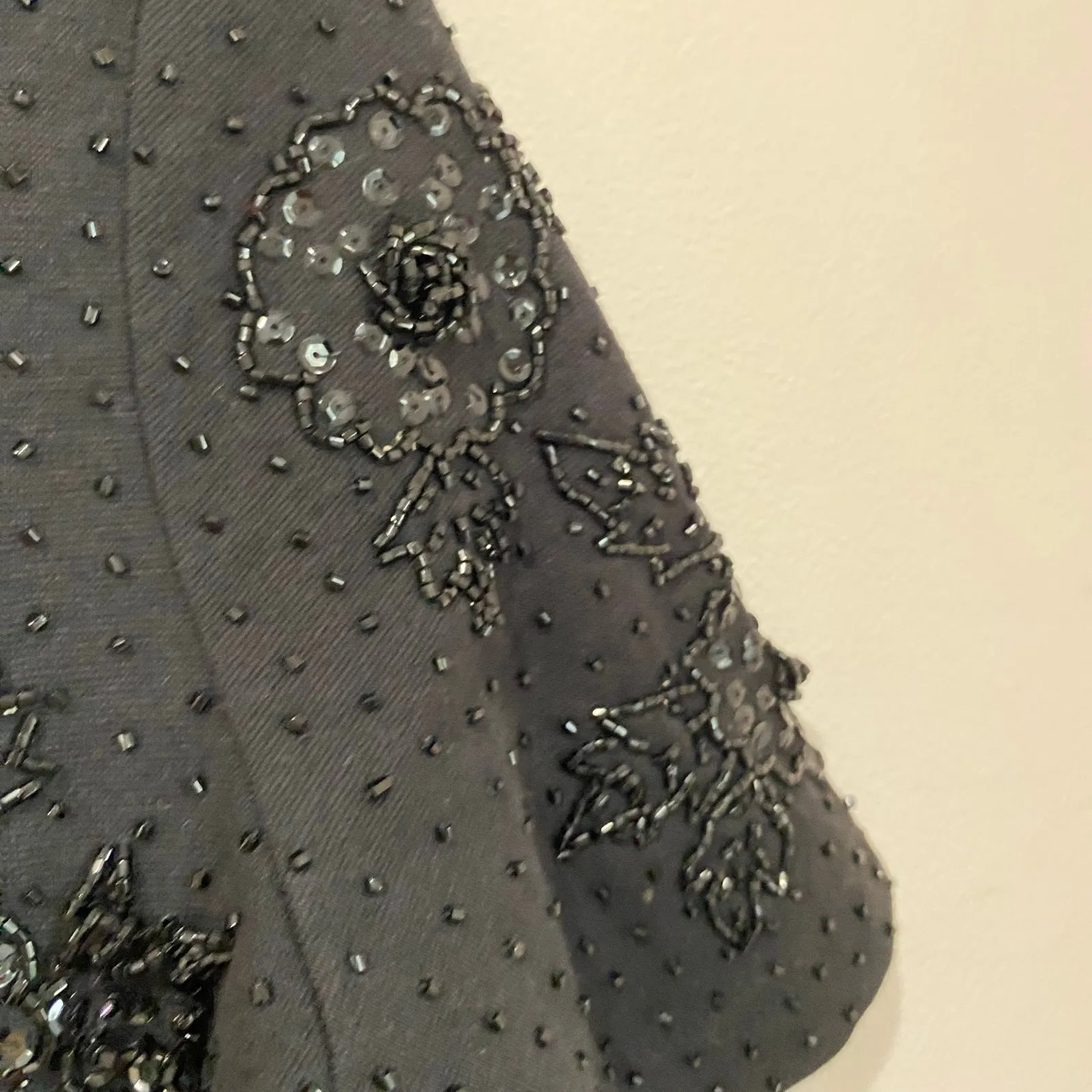 Vivienne Tam VTG 90s Holiday Whimisigoth Black Beaded Knit Bodycon Dress 1 - Image 6