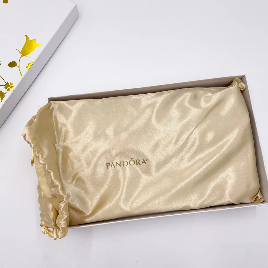 NEW Pandora Shine Metallic Gold Clutch Evening Bag Purse w/ Dust Bag Box Holiday - Image 3