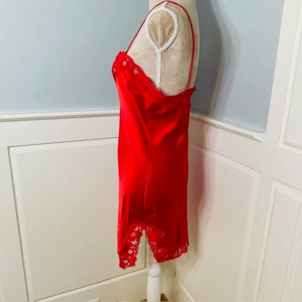 Victoria’s Secret Vintage Gold Label 100% Silk Satin Lace Slip Dress Medium - Image 4