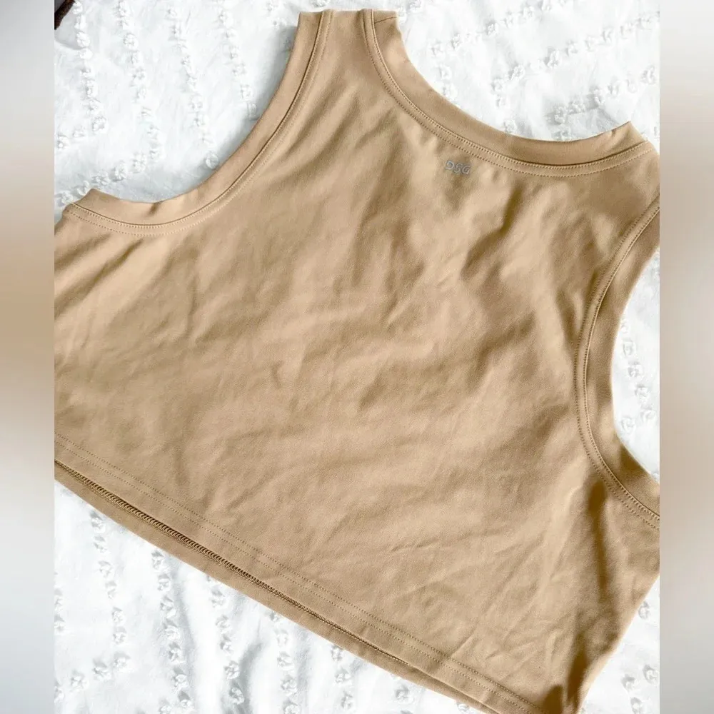 DSG Plus Size Crop Camel Tan Tank 2X 2XL Curvy NWOT Muscle Tank - Image 6