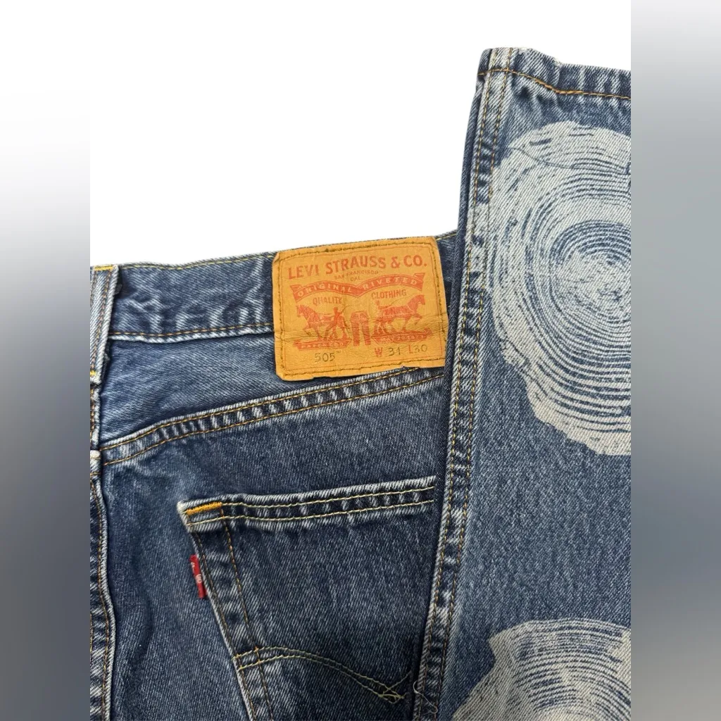 Custom Levi’s 505 Discharge-Print Jeans – “Silly Nipple” Design – W31 L30 - Image 8