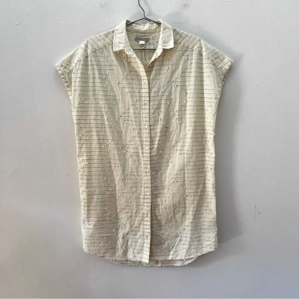 NEW Outerknown Natural Bee Organic Cotton Shirt Dress Small Relaxed - Image 2